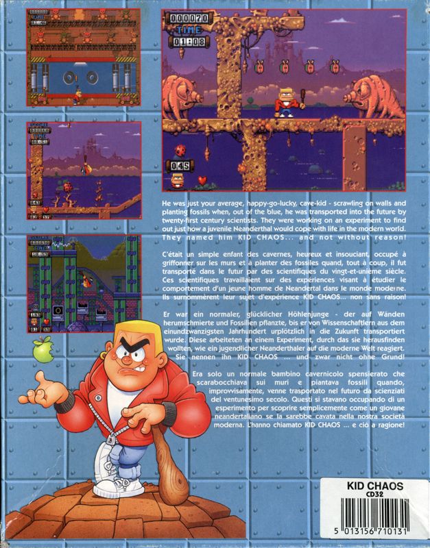 Kid Chaos box art for Amiga CD32